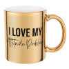Mug ceramic, gold mirror, 330ml