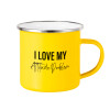 Yellow Enamel Metallic Cup 360ml