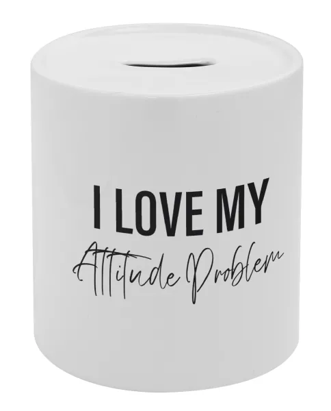 I love my attitude problem — Κουμπαράς πορσελάνης με τάπα