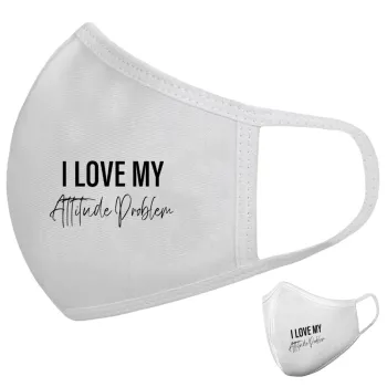 I love my attitude problem, Μάσκα υφασμάτινη υψηλής άνεσης παιδική (Δώρο πλαστική θήκη)