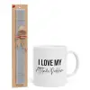 Easter Set, Ceramic Cup (330ml) & Easter aromatic flat candle (30cm) (GRAY)