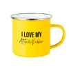 Yellow Enamel Metallic Cup 360ml