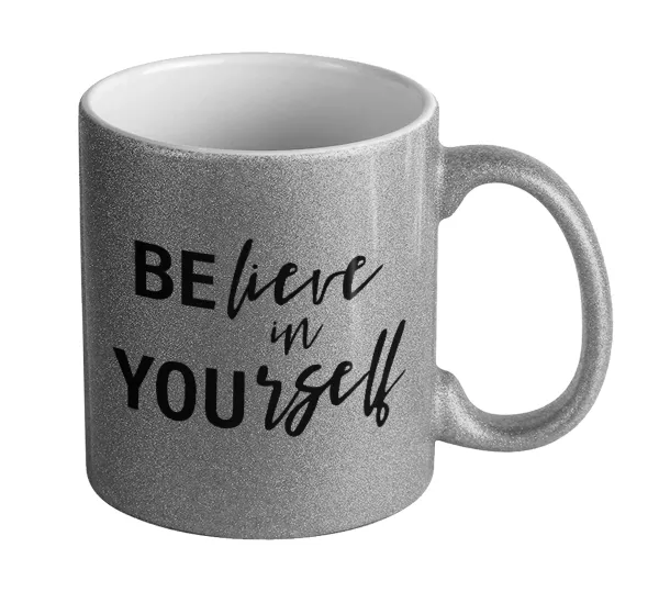 Believe in your self — Glitter Ασημένια