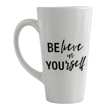 Believe in your self, Κούπα κωνική Latte Μεγάλη, κεραμική, 450ml
