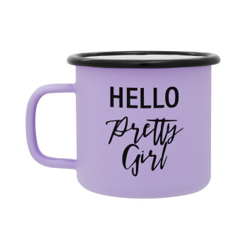 Hello pretty girl, Κούπα Μεταλλική εμαγιέ ΜΑΤ Light Pastel Purple 360ml