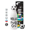Soccer Metal mug thermos, double wall, 550ml