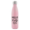 Μεταλλικό παγούρι θερμός Ροζ Ιριδίζον (Stainless steel), διπλού τοιχώματος, 500ml