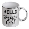 Mug ceramic, silver mirror, 330ml