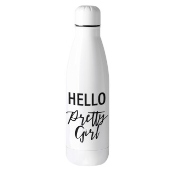 Hello pretty girl, Μεταλλικό παγούρι θερμός (Stainless steel), 500ml