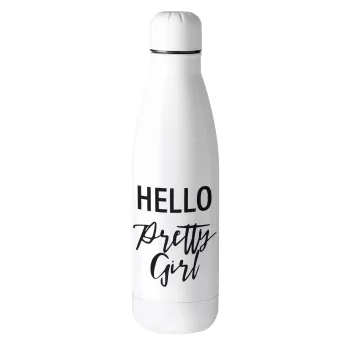 Hello pretty girl, Μεταλλικό παγούρι θερμός (Stainless steel), 500ml