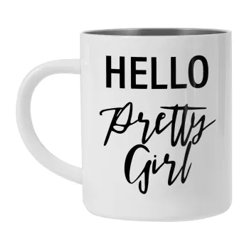 Hello pretty girl, Mug Stainless steel double wall 300ml