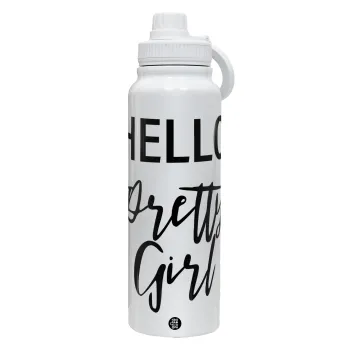 Hello pretty girl, Θερμός 1L Ανοξείδωτο με Βάση Κινητού & Διπλά Τοιχώματα