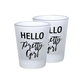 Hello pretty girl, Σφηνοπότηρα γυάλινα 45ml του πάγου (2 τεμάχια)