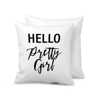 Hello pretty girl, Sofa cushion 40x40cm includes filling