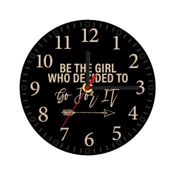 Be the girl who decided to, Ρολόι τοίχου ξύλινο plywood (20cm)