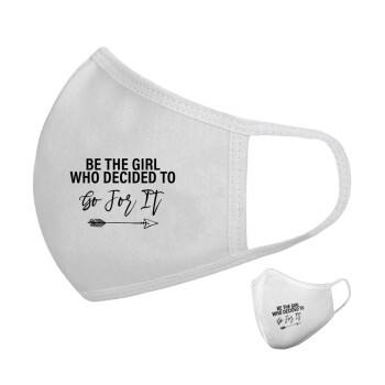 Be the girl who decided to, Μάσκα υφασμάτινη υψηλής άνεσης παιδική (Δώρο πλαστική θήκη)