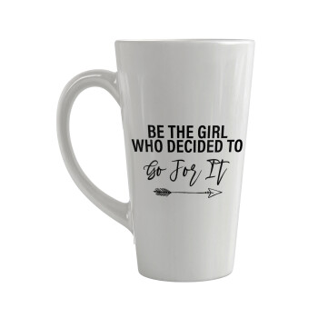 Be the girl who decided to, Κούπα κωνική Latte Μεγάλη, κεραμική, 450ml