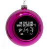 Purple Christmas tree ornament bauble 8cm
