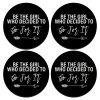 SET of 4 round wooden coasters (9cm)