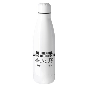 Be the girl who decided to, Metal mug thermos (Stainless steel), 500ml