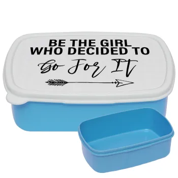 Be the girl who decided to, ΜΠΛΕ παιδικό δοχείο φαγητού (lunchbox) πλαστικό (BPA-FREE) Lunch Βox M18 x Π13 x Υ6cm