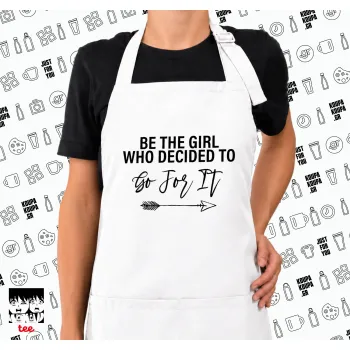 Be the girl who decided to, Ποδιά μακριά Σεφ ολόσωμη με τσέπες white (ΕΝΗΛΙΚΩΝ)