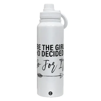 Be the girl who decided to, Θερμός 1L Ανοξείδωτο με Βάση Κινητού & Διπλά Τοιχώματα