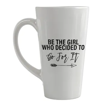 Be the girl who decided to, Κούπα κωνική Latte Μεγάλη, κεραμική, 450ml