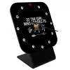 Quartz Wooden table clock with hands (10cm)
