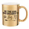 Mug ceramic, gold mirror, 330ml