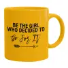 Ceramic coffee mug yellow, 330ml