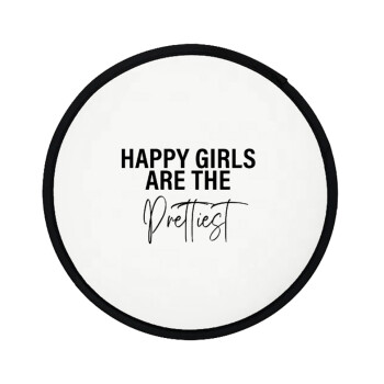 Happy girls are the prettiest, Βεντάλια υφασμάτινη αναδιπλούμενη με θήκη (20cm)