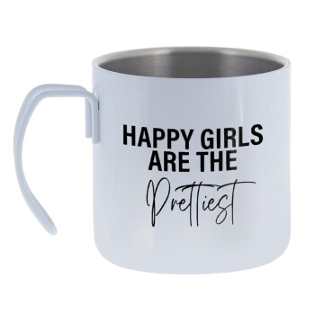 Happy girls are the prettiest, Mug Stainless steel double wall 400ml
