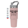 ΡΟΖ χρώματος Θερμός Ανοξείδωτο 890ml (30oz) με χερούλι