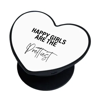 Happy girls are the prettiest, Phone Holders Stand  καρδιά Μαύρο Βάση Στήριξης Κινητού στο Χέρι