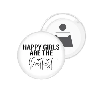 Happy girls are the prettiest, Μαγνητάκι και ανοιχτήρι μπύρας στρογγυλό διάστασης 5,9cm