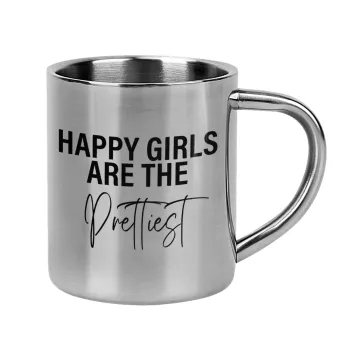Happy girls are the prettiest, Mug Stainless steel double wall 300ml