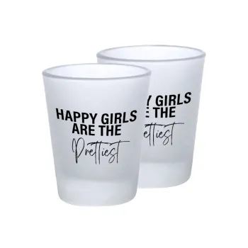 Happy girls are the prettiest, Σφηνοπότηρα γυάλινα 45ml του πάγου (2 τεμάχια)