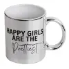 Mug ceramic, silver mirror, 330ml