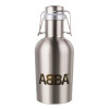 ABBA, Μεταλλικό παγούρι Inox (Stainless steel) με καπάκι ασφαλείας 1L