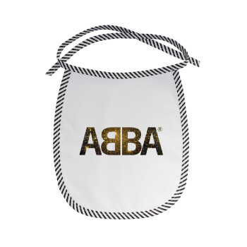 ABBA, Σαλιάρα μωρού αλέκιαστη με κορδόνι Μαύρη