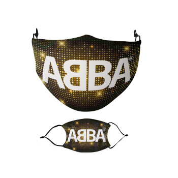 ABBA, Μάσκα υφασμάτινη Ενηλίκων πολλαπλών στρώσεων με υποδοχή φίλτρου