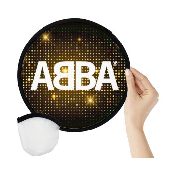 ABBA, Βεντάλια υφασμάτινη αναδιπλούμενη με θήκη (20cm)