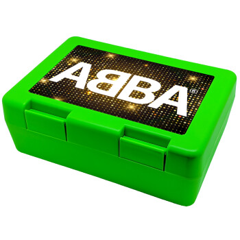 ABBA, Children's cookie container GREEN 185x128x65mm (BPA free plastic)