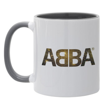 ABBA, Κούπα χρωματιστή γκρι, κεραμική, 330ml