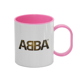 ABBA, Κούπα (πλαστική) (BPA-FREE) Polymer Ροζ για παιδιά, 330ml