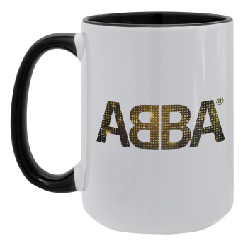 ABBA, Κούπα Mega 15oz, κεραμική Μαύρη, 450ml