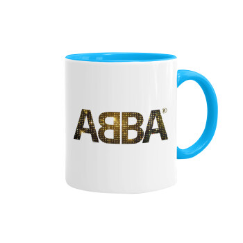 ABBA, Κούπα χρωματιστή γαλάζια, κεραμική, 330ml