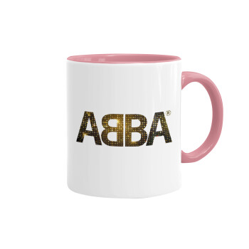 ABBA, Mug colored pink, ceramic, 330ml