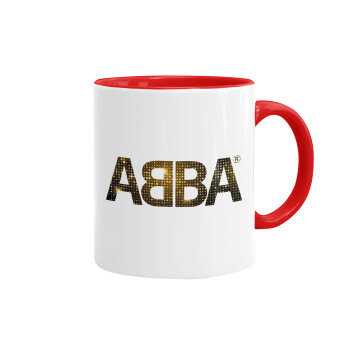 ABBA, Κούπα χρωματιστή κόκκινη, κεραμική, 330ml